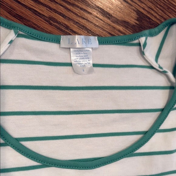 LAKE Pajamas Striped Set - Green and White - Picture 2 of 2